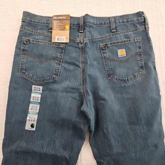Carhartt Holter Jeans Men's 40x32 Relaxed Straight Leg Blue Stretch NWT BD1483-M - Picture 4 of 16